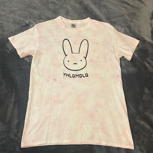 Bad Bunny Pink Tie Dyed T-Shirt (new)